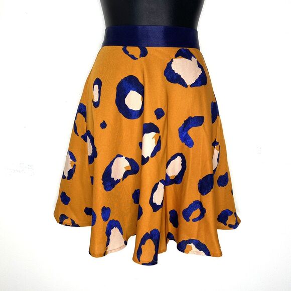 Leopard Print Skirt Size 10 PHILLIP LIM 3.1 for Target Multi-Color Circle Orange - Picture 3 of 12